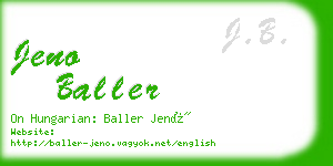 jeno baller business card